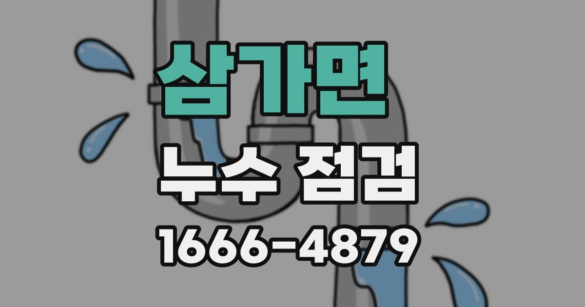 삼가면 누수 점검