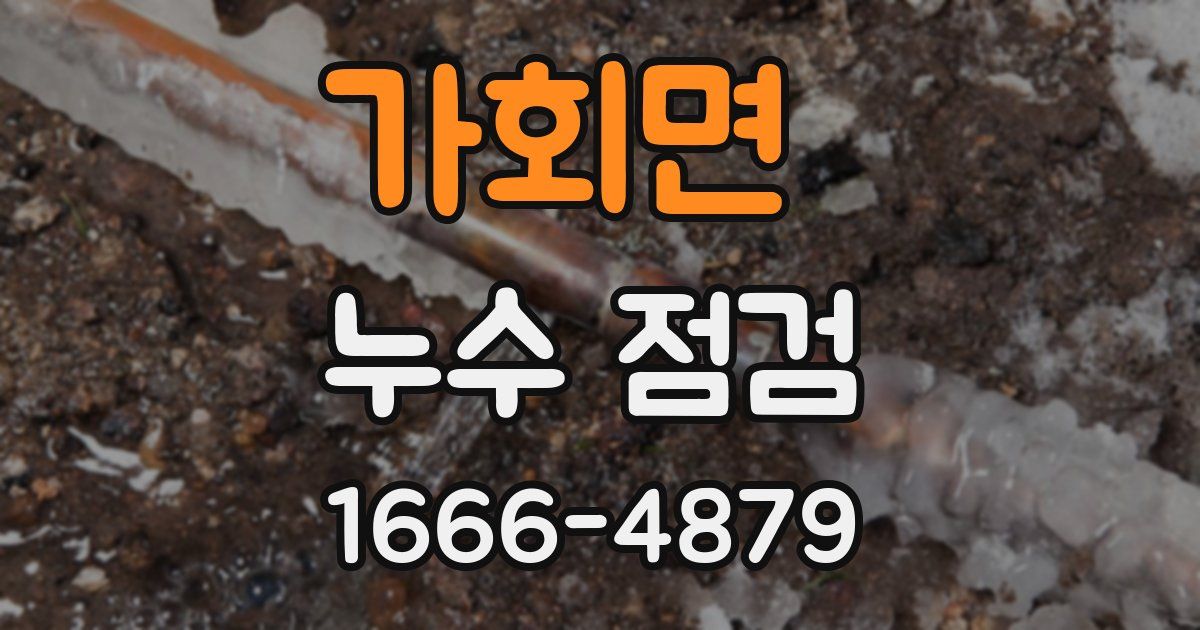 가회면 누수 점검