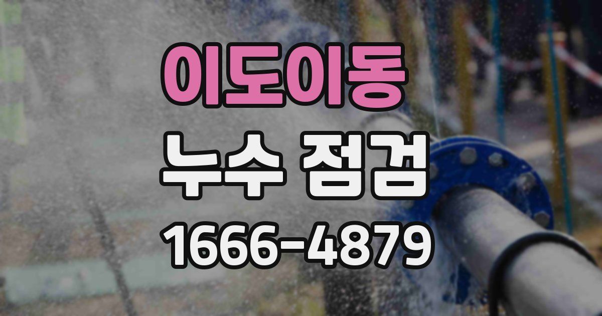 이도이동 누수 점검