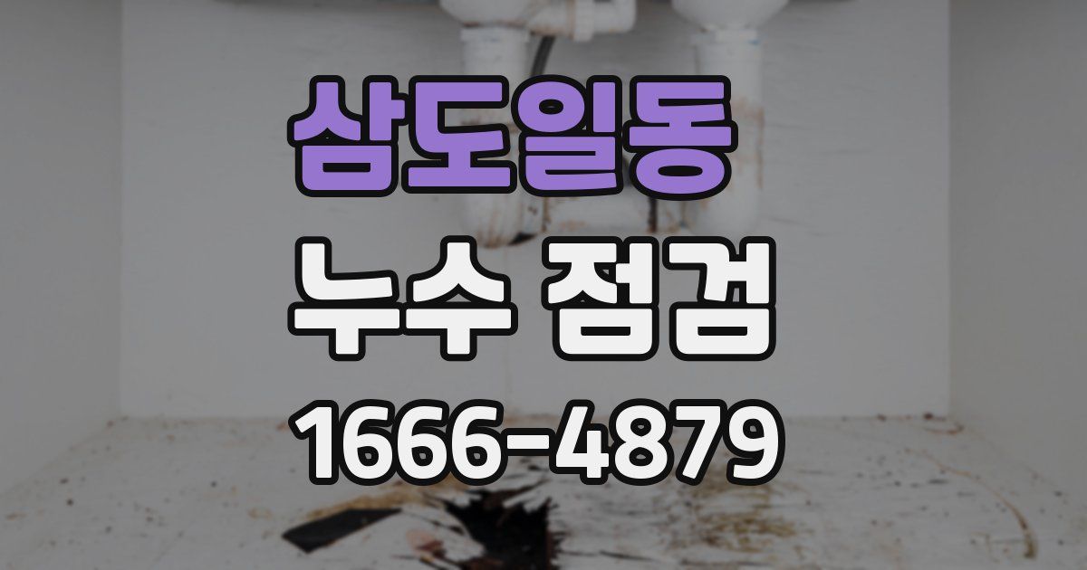 삼도일동 누수 점검