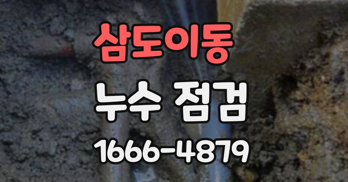 삼도이동 누수 점검