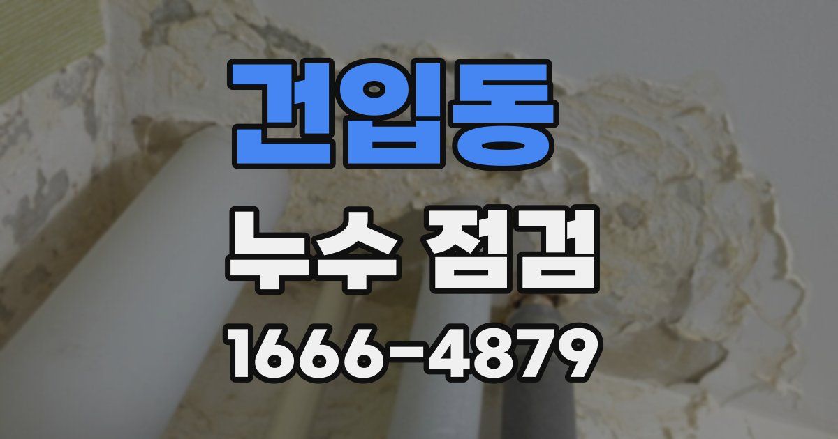 건입동 누수 점검