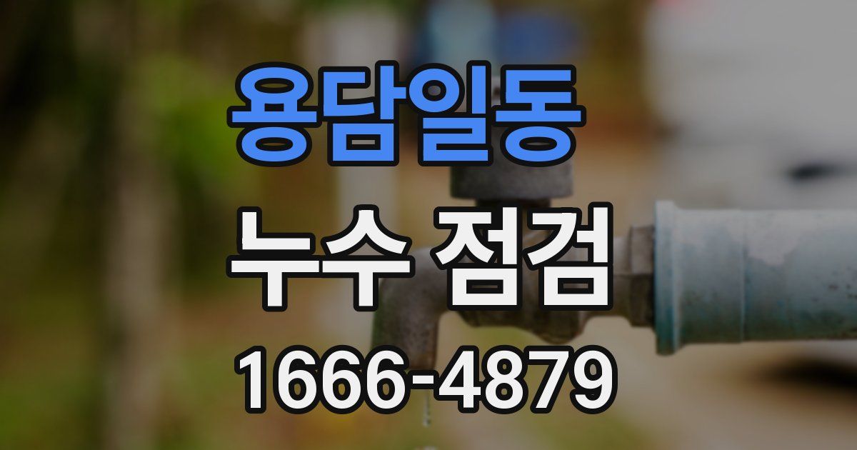 용담일동 누수 점검