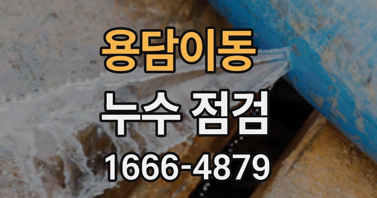 용담이동 누수 점검