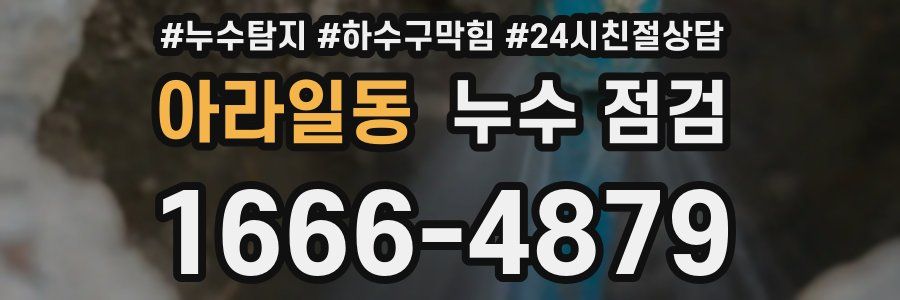 아라일동 누수 점검