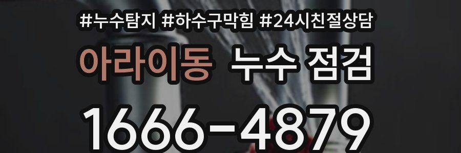 아라이동 누수 점검