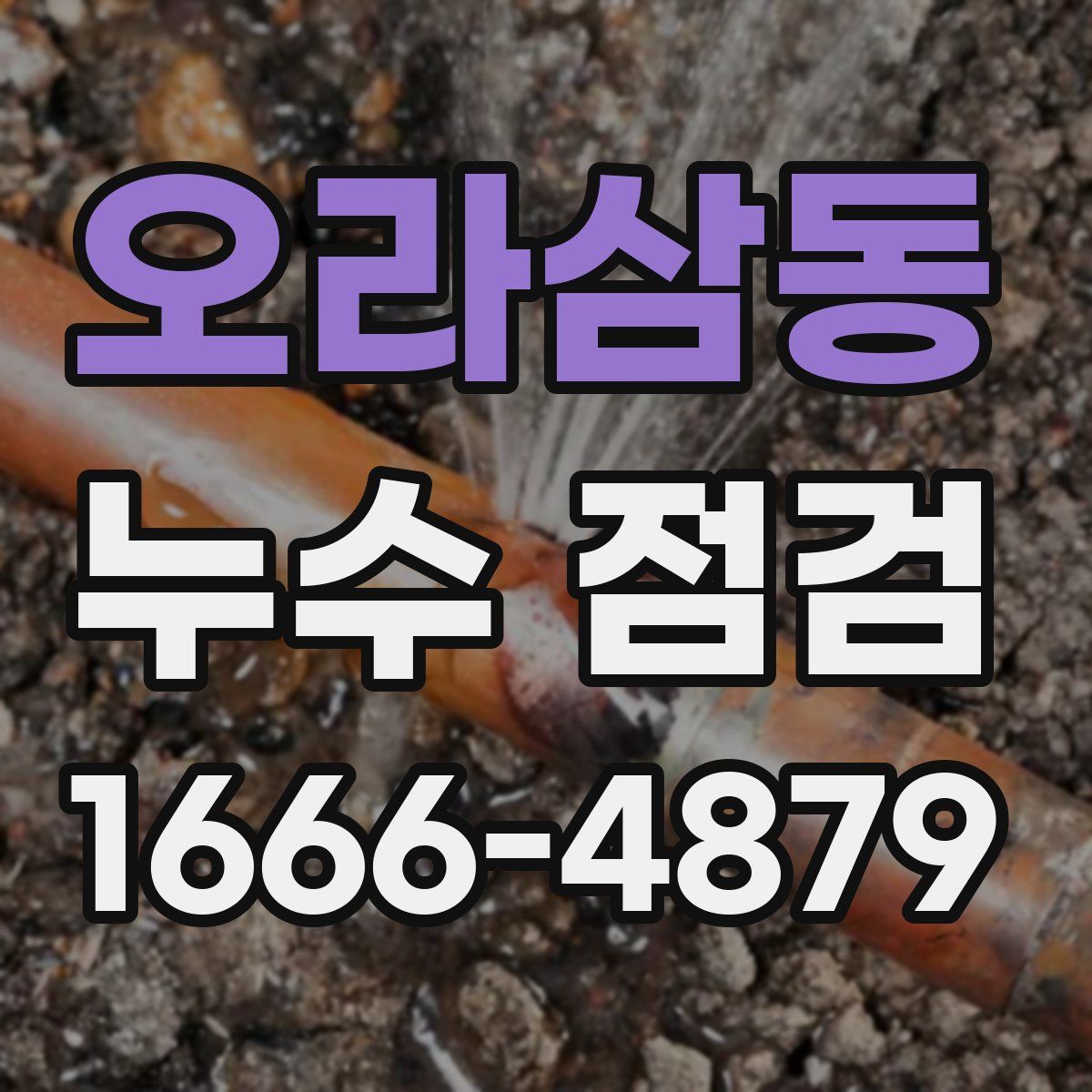 오라삼동 누수 점검