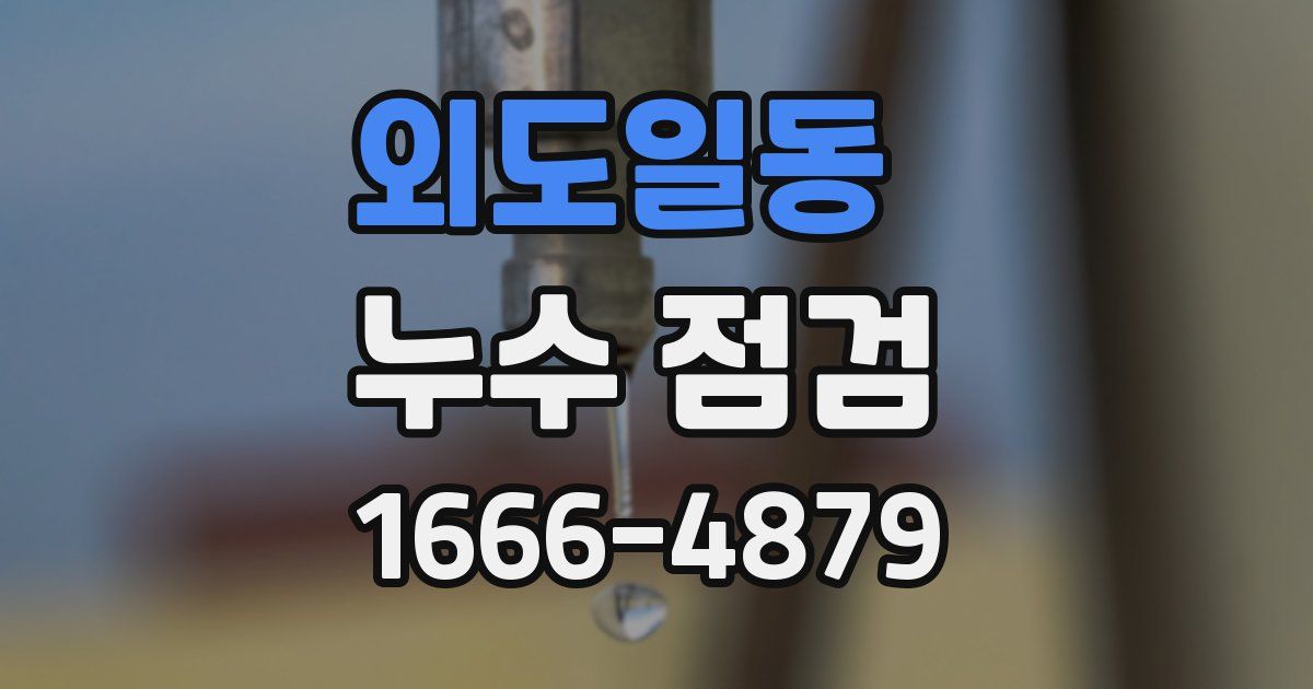 외도일동 누수 점검