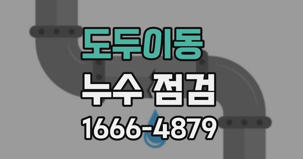 도두이동 누수 점검