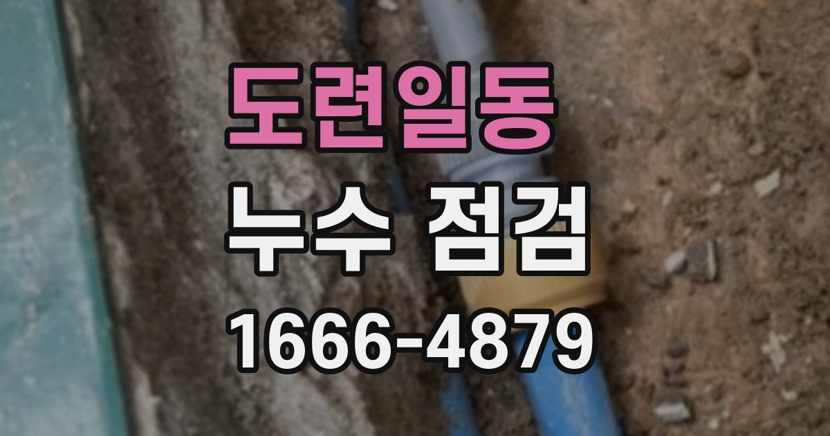 도련일동 누수 점검