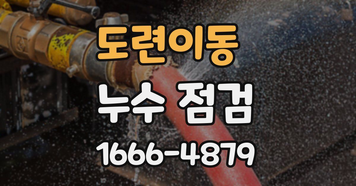 도련이동 누수 점검