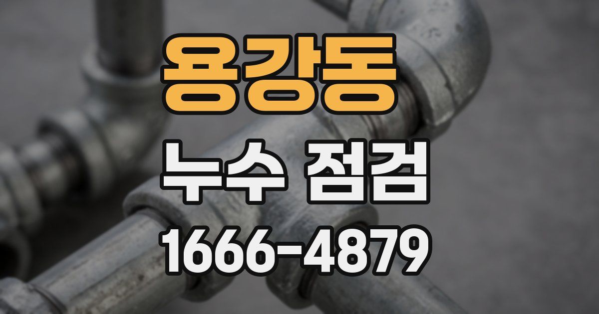 용강동 누수 점검