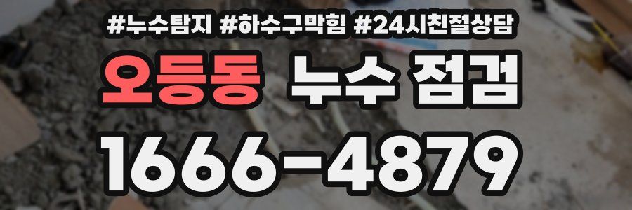 오등동 누수 점검