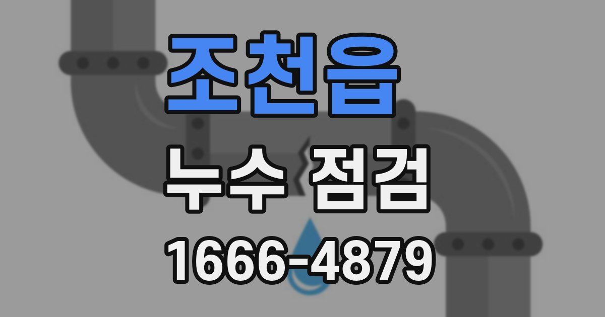 조천읍 누수 점검