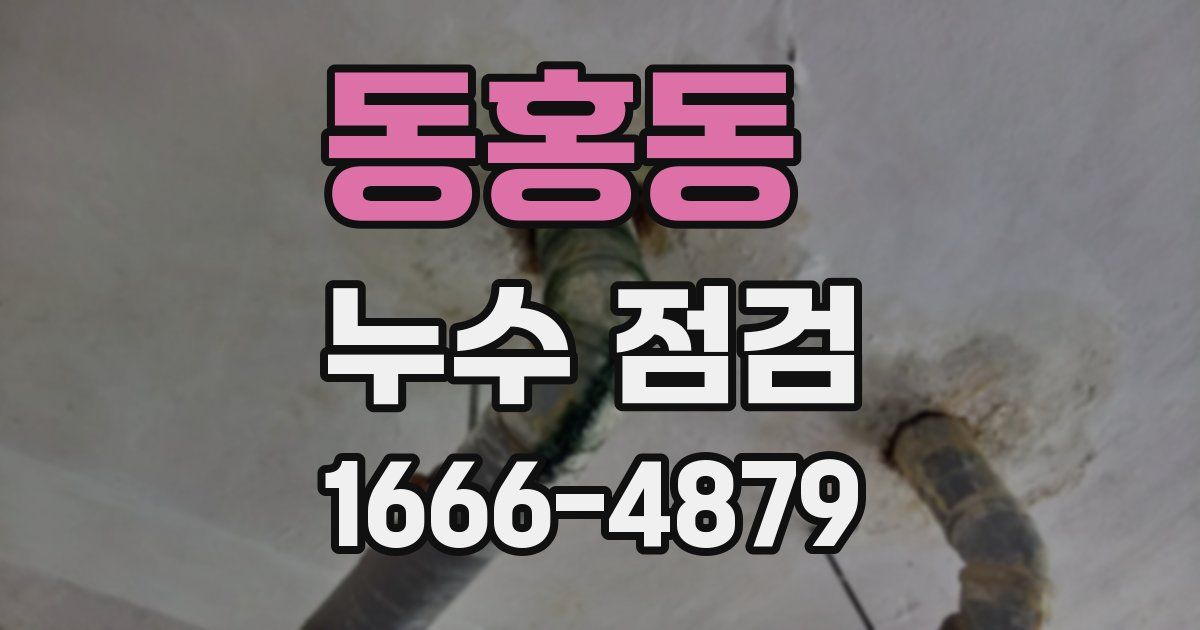 동홍동 누수 점검