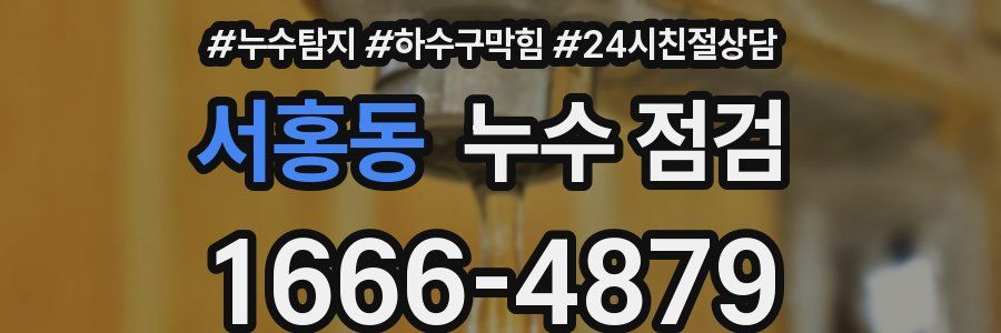 서홍동 누수 점검