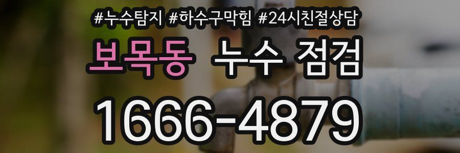 보목동 누수 점검