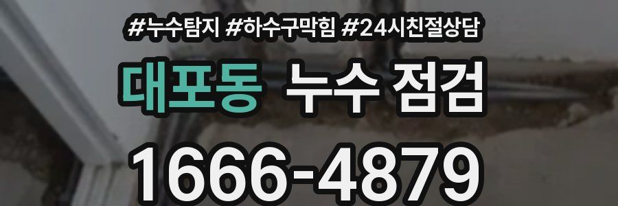 대포동 누수 점검