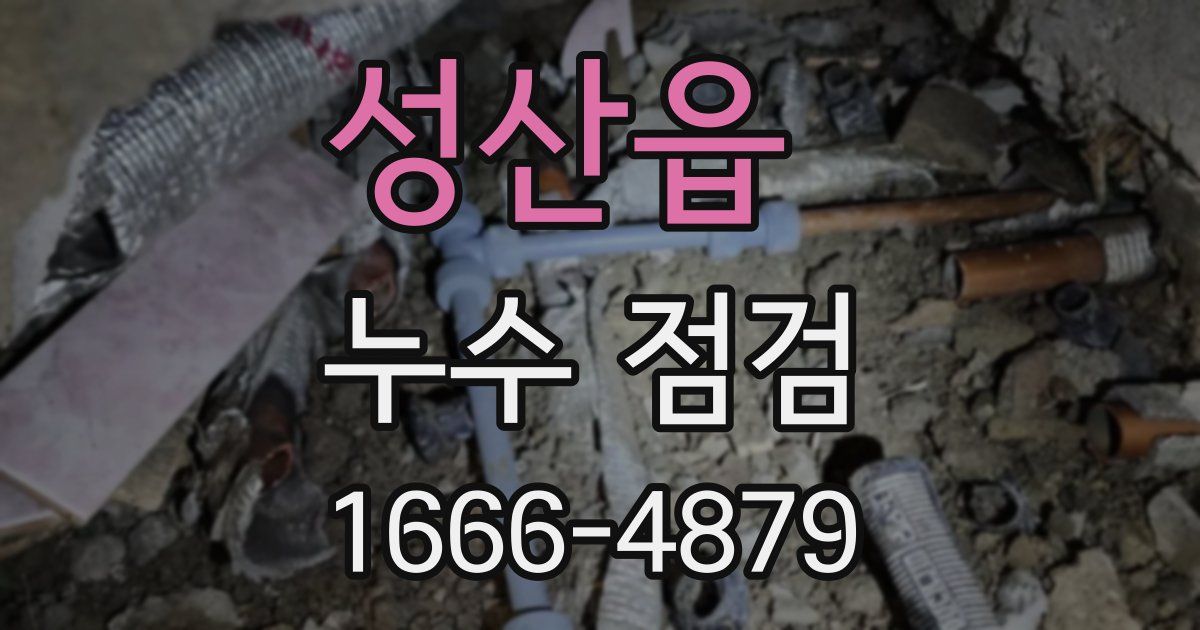 성산읍 누수 점검