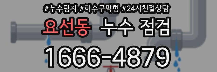 요선동 누수 점검