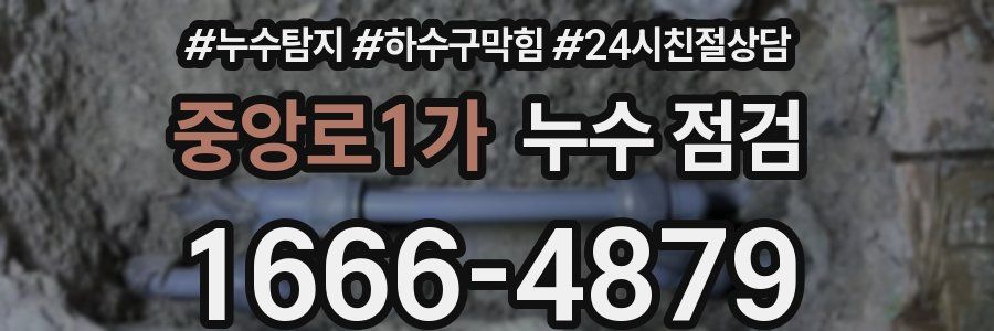 중앙로1가 누수 점검