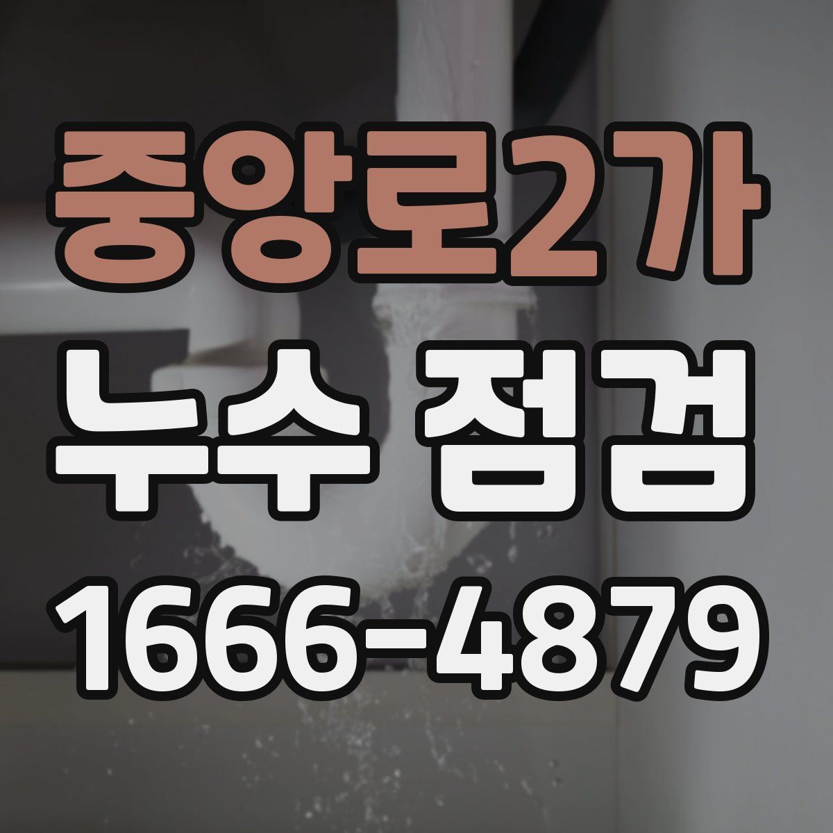 중앙로2가 누수 점검
