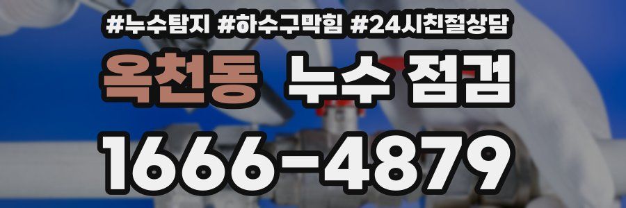 옥천동 누수 점검