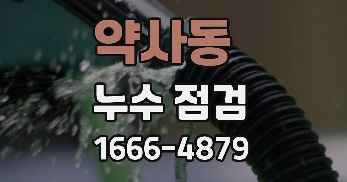약사동 누수 점검