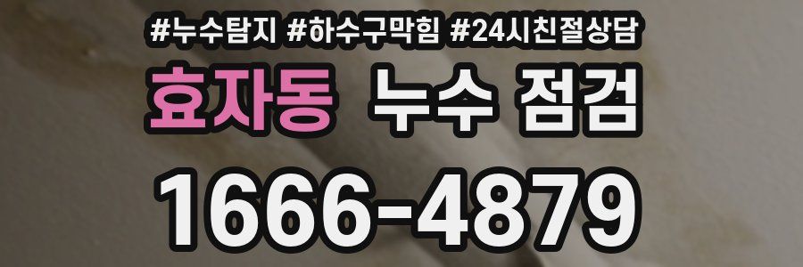 효자동 누수 점검