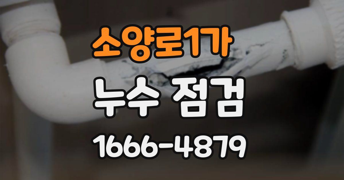 소양로1가 누수 점검