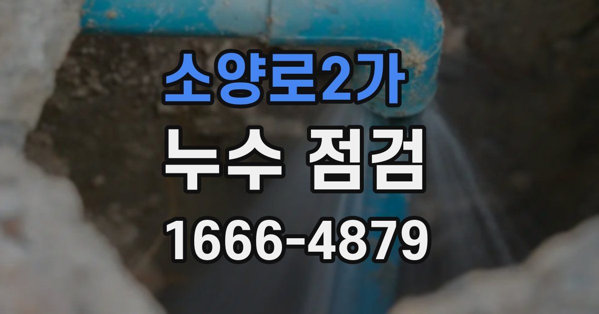 소양로2가 누수 점검