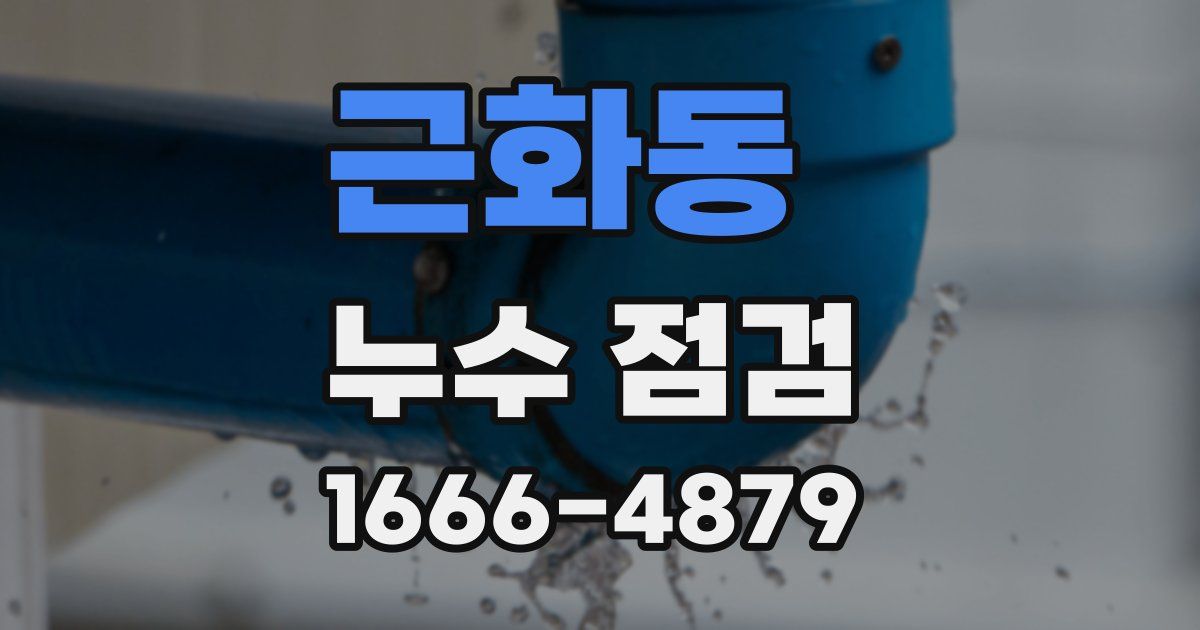 근화동 누수 점검