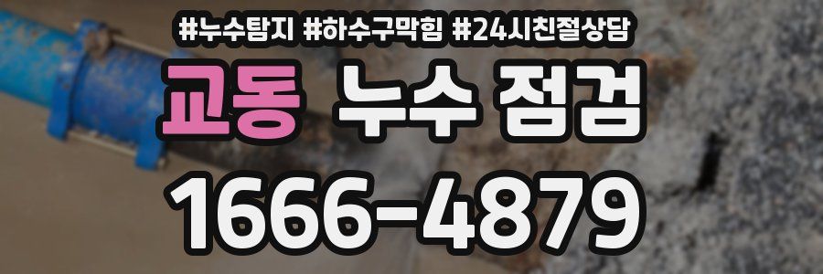 교동 누수 점검