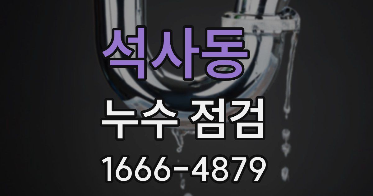 석사동 누수 점검