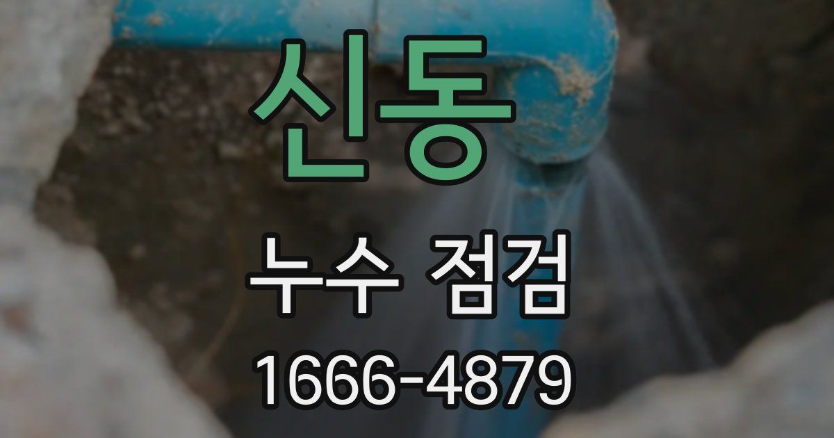 신동 누수 점검
