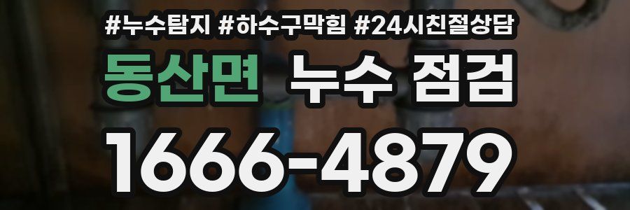 동산면 누수 점검