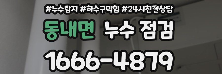 동내면 누수 점검