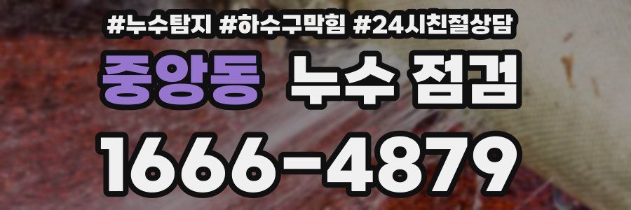 중앙동 누수 점검
