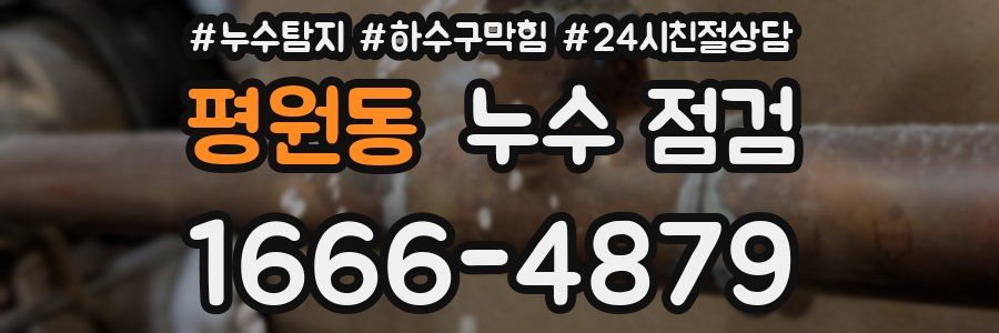 평원동 누수 점검