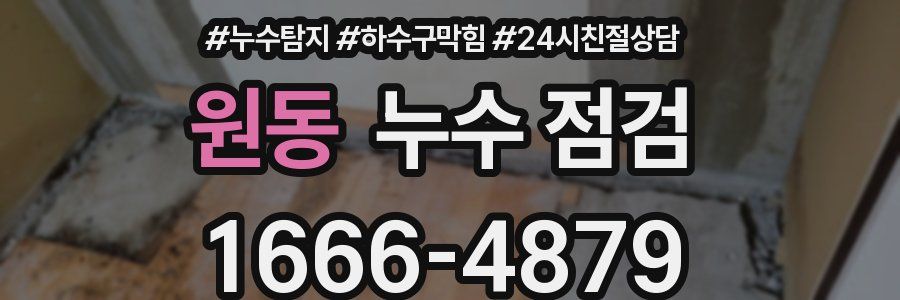 원동 누수 점검