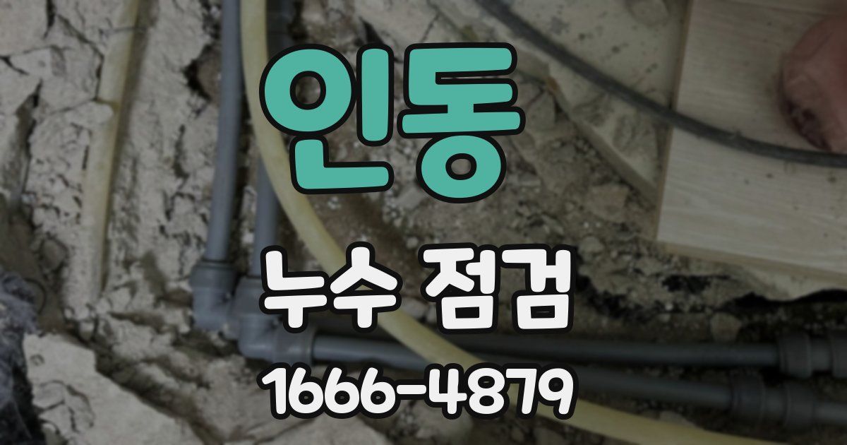 인동 누수 점검