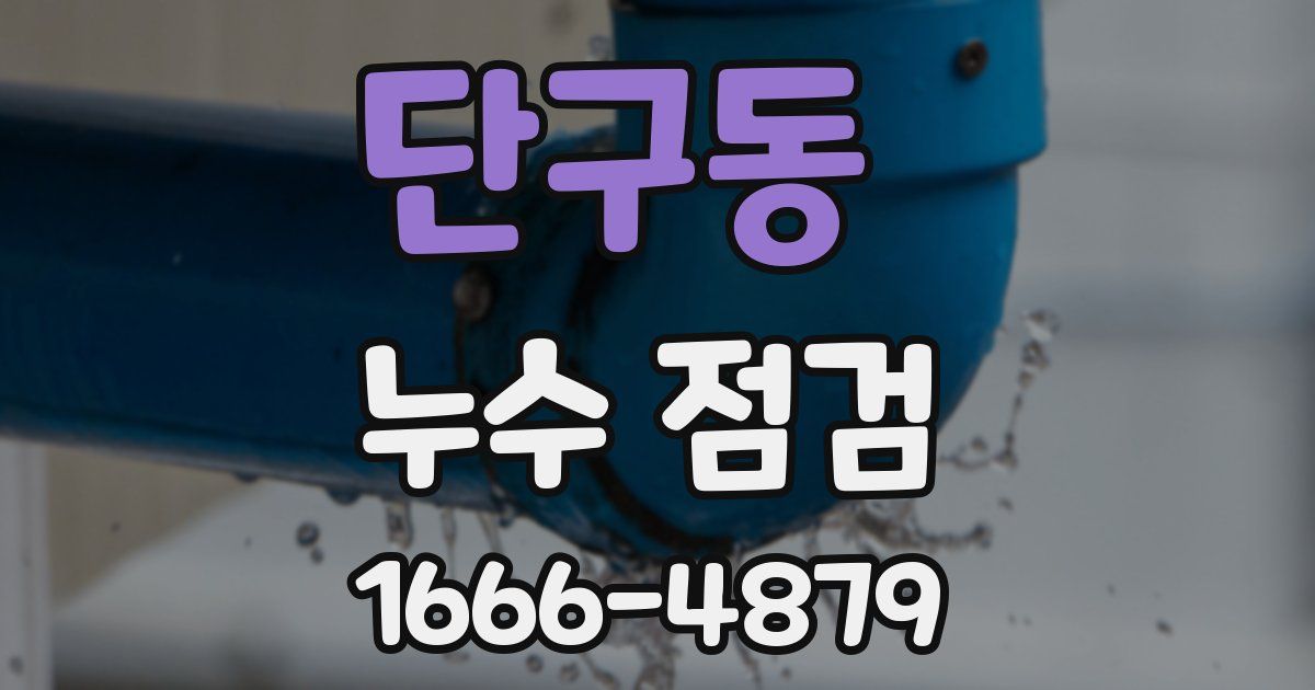 단구동 누수 점검