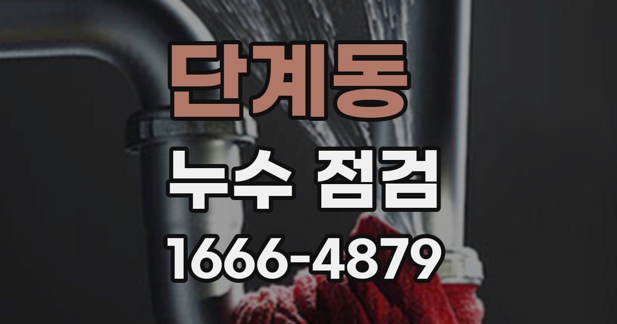 단계동 누수 점검