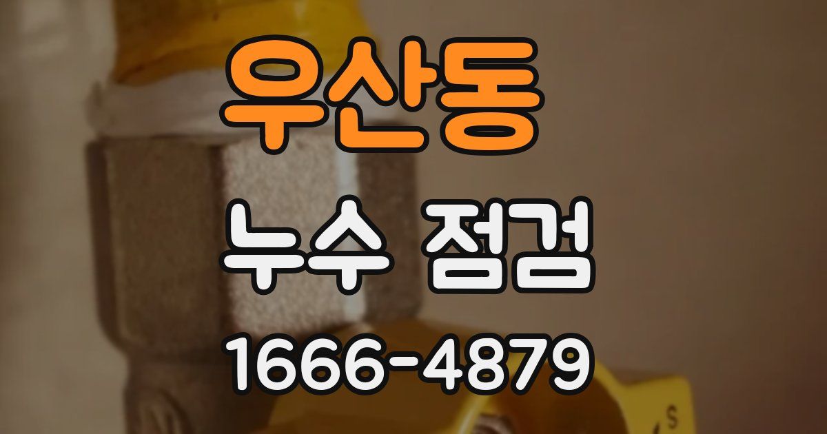 우산동 누수 점검