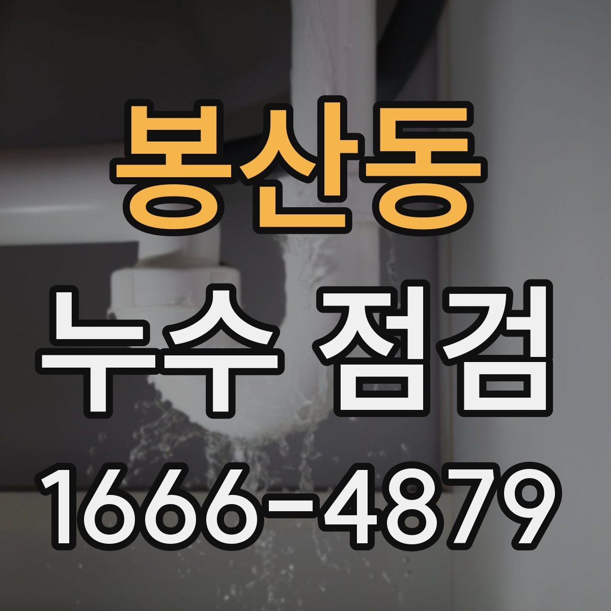 봉산동 누수 점검