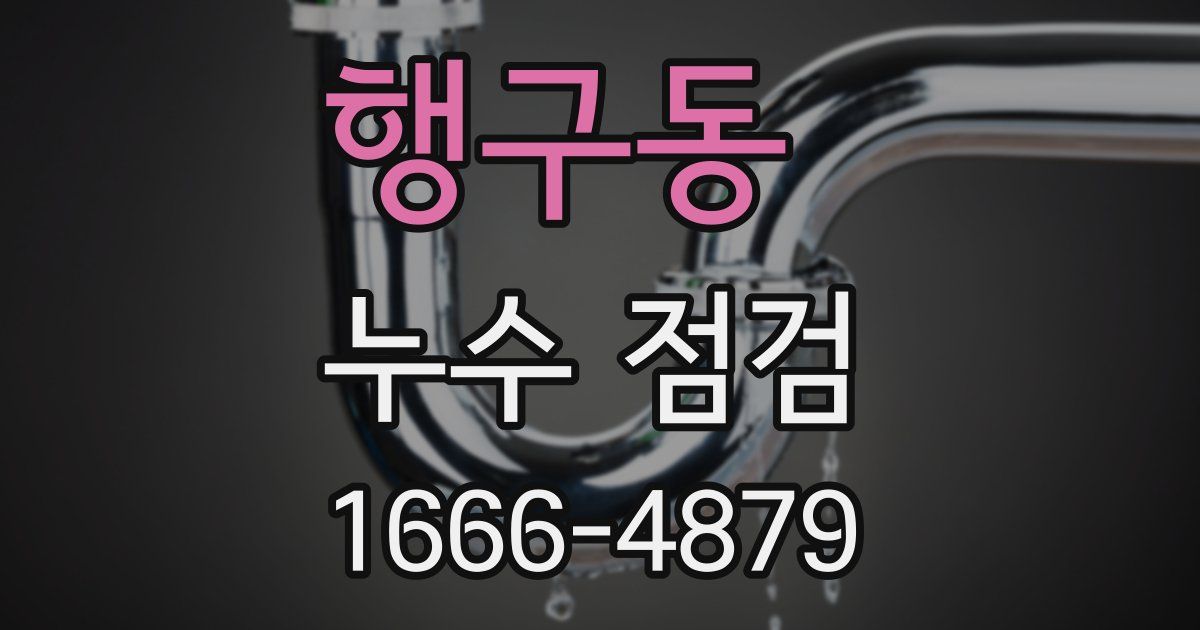 행구동 누수 점검