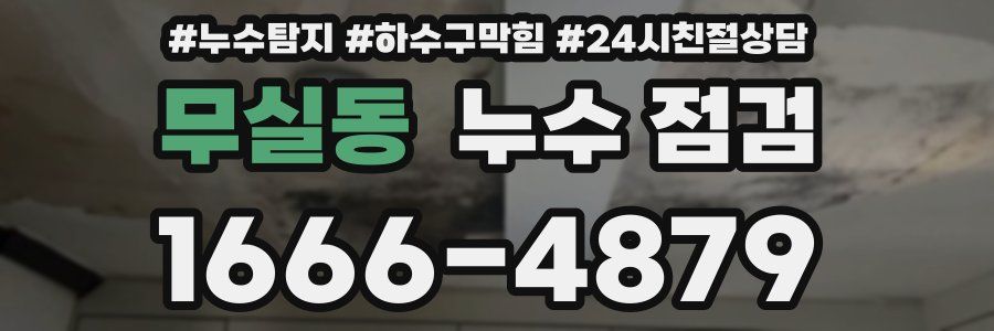 무실동 누수 점검