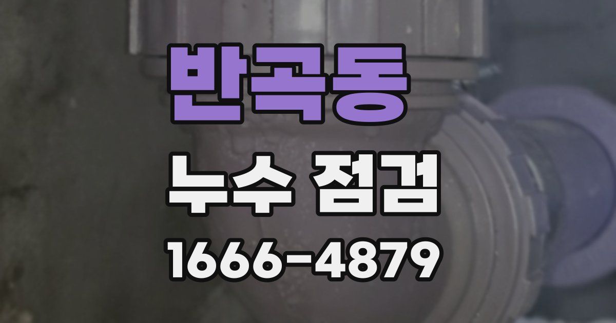 반곡동 누수 점검