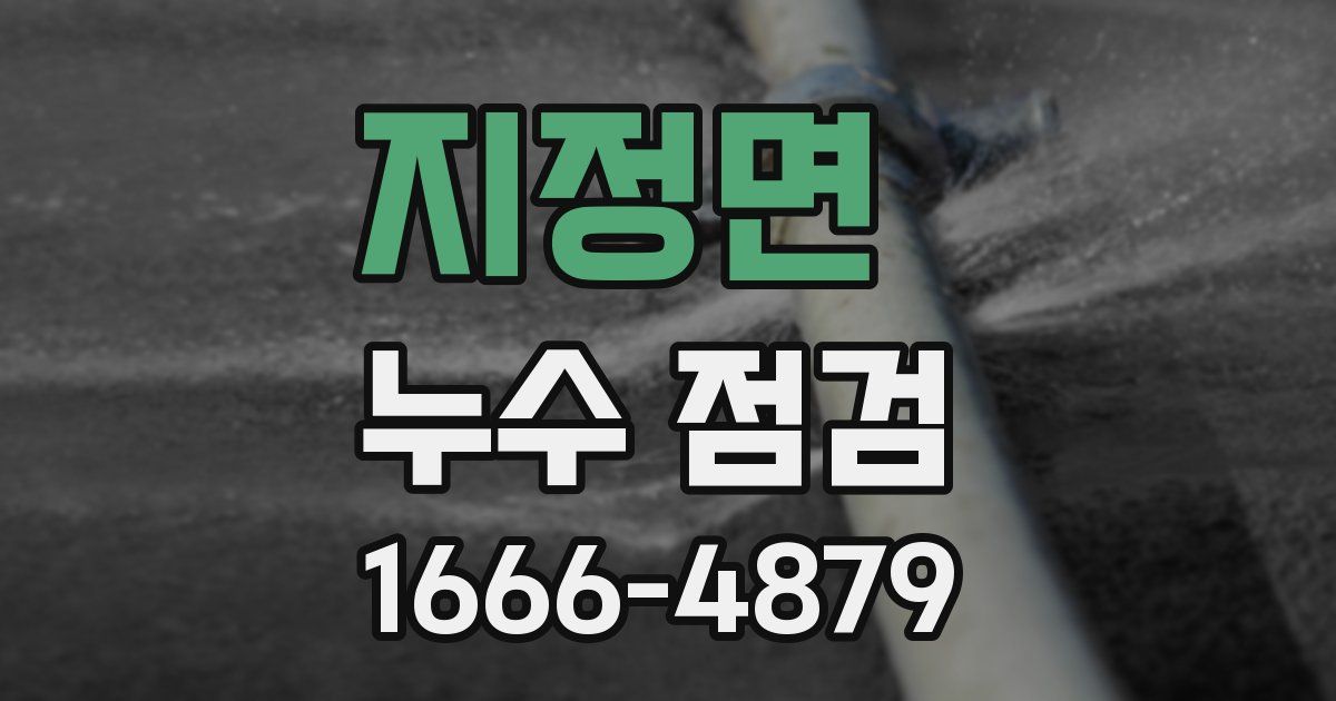 지정면 누수 점검
