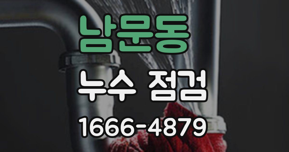 남문동 누수 점검